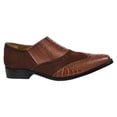 thumbnail image 4 of LIBERTYZENO Mens Finest Leather slip on Dress Shoes Ostrich Leg Print Shoes, 4 of 6