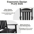 thumbnail image 4 of QISHENSHUI HDPE Rocking Chair Plastic Outdoor Indoor Patio Rocker Chair High Back All Weather Rocker for Patio Backyard Porch Garden (Black), 4 of 7
