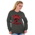 thumbnail image 3 of Funny Lazy Bones Skull Pun Humor Sweatshirt for Men or Women Brisco Brands X, 3 of 5