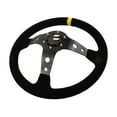 thumbnail image 4 of Keenso Auto Car Racing Steering Wheel, Universal 14in 6-Bolts with Horn Button Aluminum Frame Napped Leather for Most Vehicles, 4 of 7