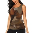 thumbnail image 1 of Fotbe Oil Painting Chicken And Duck Blusas Sin Mangas para Mujer – Estilo Casual, Corte Suelto, Slim-Fit, Cuello Redondo Deportivo, Tops de Verano para Gimnasio y Yoga-X-Large, 1 of 7