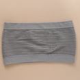 thumbnail image 3 of Delconic Seamless Bandeau Tube Top for Women Stretch Strapless Ribbed Crop Top Lightweight Breathable Pullover Design Gray 38, 3 of 5