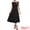 Black, variant on Women's Keyhole Neck Cut Out Sleeveless Flared Dresses M Black