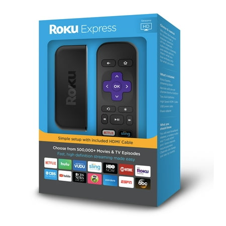 Roku Express HD - WITH 30-DAY FREE TRIALS OF SHOWTIME, STARZ AND EPIX IN THE ROKU CHANNEL ($25.97