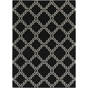 apartment AH Kerman Machine Made Lattice Area Rug, Charcoal