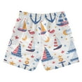 thumbnail image 2 of joogoo Boys Swim Trunks Sailing Ship Beach Board Shorts Drawstring Swimsuit 3T, 2 of 6