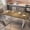 Walnut color + white table legs, variant on 70.8 Inch Dining Table 4-6 Person, Kitchen Table with Heavy Duty Metal Legs, Farmhouse Dining Room Table for Kitchen, Living Room