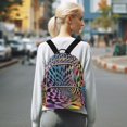 thumbnail image 7 of FORMRS Mini Backpack Purse for Women Travel Daypack Casual Shoulder Bag, Pink Wavy Plaid, 7 of 7