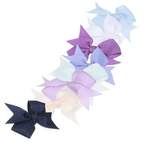 Zehuanyu 8pcs Multi-Colored Dog Hair Bows Puppy Topknot Grooming Clips with Metal Clips Ribbon Hair Accessories for Small and Medium Dogs