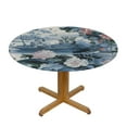 thumbnail image 3 of PIKWEEK Retro Blue Chinoiserie Chinese Style Tablecloth Round Tablecloths Round Table Cover for Circular Table, 3 of 7