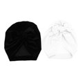 thumbnail image 4 of LABSERRON 2pcs Nursery Beanie Bowknot Turban Soft Comfortable Newborn Hats For Boys Stylish Pleuche Seasons White, 4 of 8
