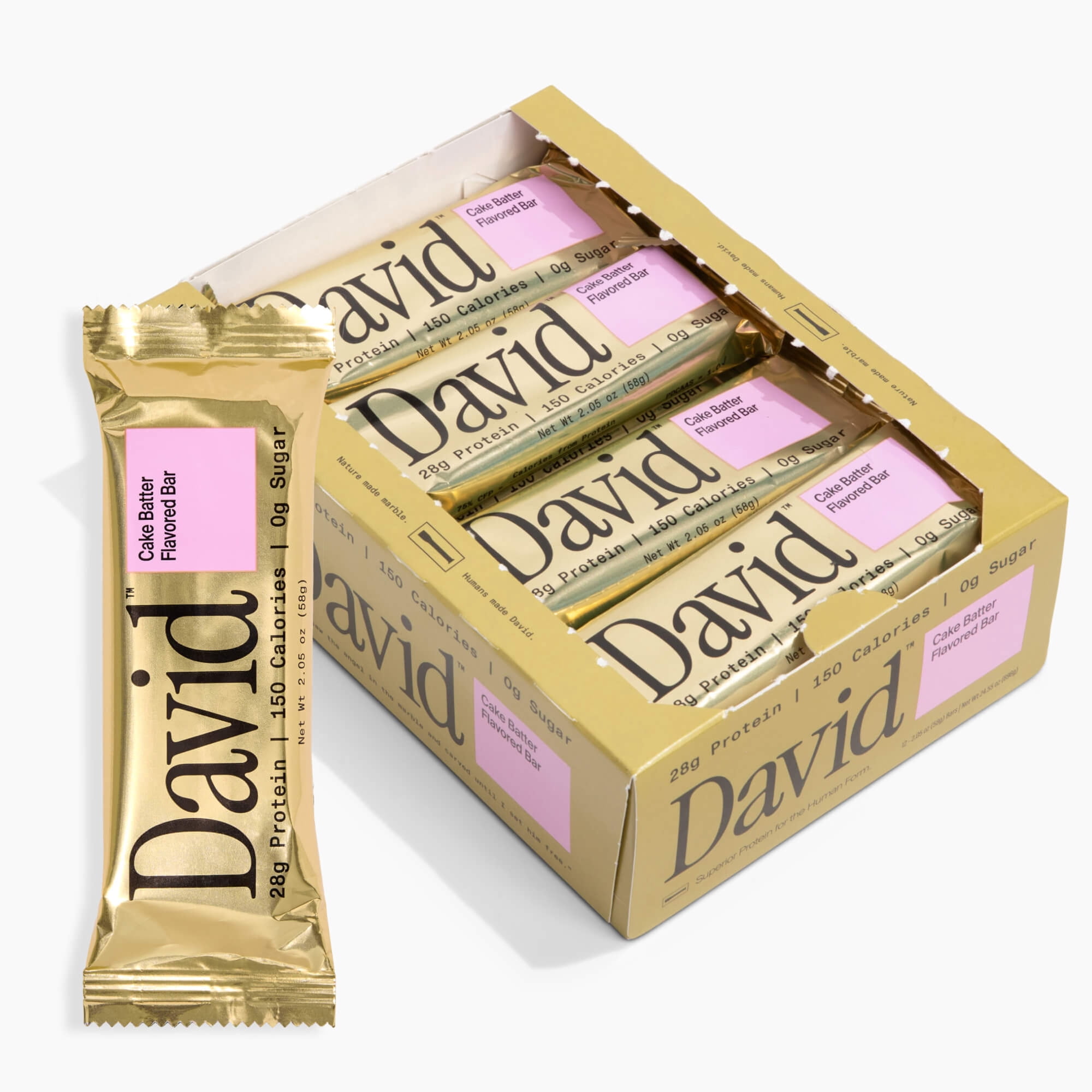 David High Protein Bars, Cake Batter - 28g Protein