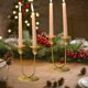 thumbnail image 5 of Candelabro romántico de dos brazos | Elegante candelabro de hierro para decorar mesas de Navidad y bodas | Centro de mesa dorado y negro para cenas y eventos, 5 of 7