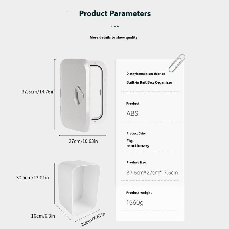 CEORPER Marine Deck Storage Box Fishing Tackle Container Tackle Box