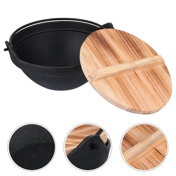 IDEANATEGRATE Cast Iron Camping Cookware Black 1Set 7In Outdoor