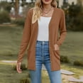 thumbnail image 2 of Uooqdmx Lightweight Cardigans for Women, Long Cardigans for Women Lightweight, Button Up Cardigans for Women, Summer Cardigan, Soft Cardigans Coat with Pocket, Coffee L, 2 of 6