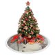thumbnail image 4 of Falda para árbol de Navidad con encaje y flecos, estilo muñeco de nieve, letrero de metal vintage, pintura de hierro, suave, ligera y agradable al tacto, falda para árbol de 30", 4 of 7