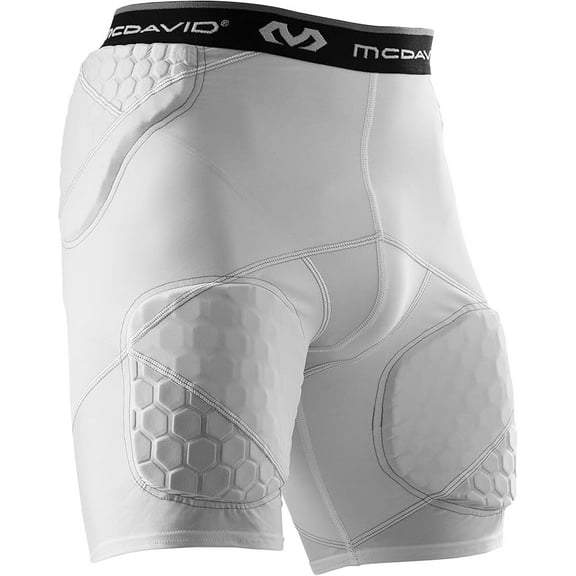 McDavid Compression Padded Girdle Shorts. Pads on HIPS, Thighs and Tailbone. Football, Lacrosse, Basketball and More.