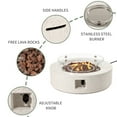 thumbnail image 2 of VENTOPYR 2-Piece Outdoor Terrazzo White Round Propane Firepit Table Set w Tank Table, Wind Guard, 2 of 7