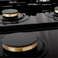 thumbnail image 4 of ZLINE 48 In. Porcelain Rangetop In Black Stainless Steel With 7 Gas Brass Burners (RTB-BR-48), 4 of 5