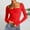 Red, variant on Womens Tops Long Sleeve Shirts Square Neck Tops Casual T-Shirts Basic Tee Fall Outfits Fashion Clothes