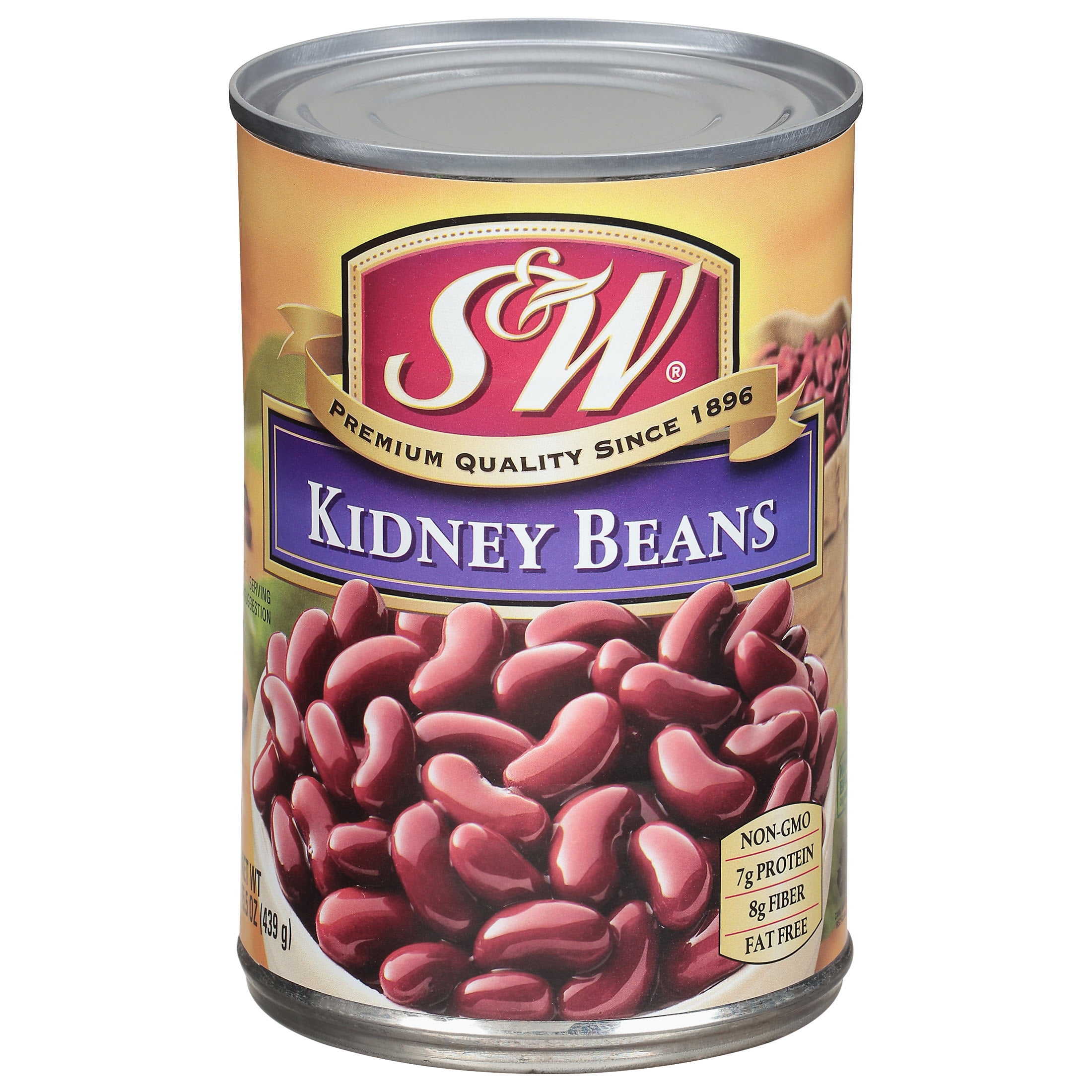 S&W Dark Red Kidney Beans, 15.5 oz Can