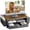 Brown, variant on Desk Organizers and Accessories, Computer Monitor Stand Riser with Drawer and 2 Pen Holders, Printer & Laptop Stand, Office Desk Accessories & Workspace Organizers for Home Office Supplies, Black