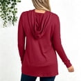 thumbnail image 4 of Neewe Maternity Hoodie Plain Round Neck Long Sleeves Shirt Casual Top Basic Tee Layering Sweatshirt, 4 of 8