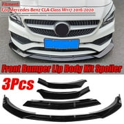 3PCS Front Bumper Lip Body Kit Spoiler For Mercedes-Benz CLA-Class W117 2016-2020, Great quality and great Fitment