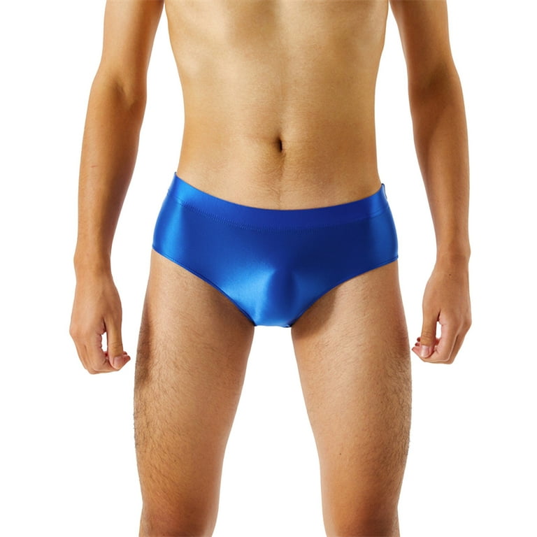 Aayomet Mens Underwear Mens Smooth Bikini Soft Pouch Enhancing Low Waist  Skimpy Brief Underwear,Blue M 