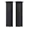 BLACK, variant on Gorgeous Home Linen MR2 Faux Silk Semi-Sheer Window Curtains 2-Pack Teal 84" L