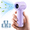 Purple, variant on Portable Handheld Fan,18500RPM High Velocity 3000mAh, LED Display 5 Speeds USB-C Rechargeable Turbo Pocket Fan, Personal Mini Cooler for Travel