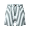 thumbnail image 4 of BVnarty Men's Striped Relaxed Fit Swim Trunks with Compression Liner Quick Dry Board Shorts Beach Shorts with Pockets Green L, 4 of 7