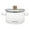 ZA-Clear, variant on Yatlte Glass Saucepan with Cover, Transparency Stovetop Pot, Dual Handles Pan with Lid, Kitchen Stockpot Glass Cooking Pot Thickened Stock Pot Large Serving Bowl Simmer Pot for Stove