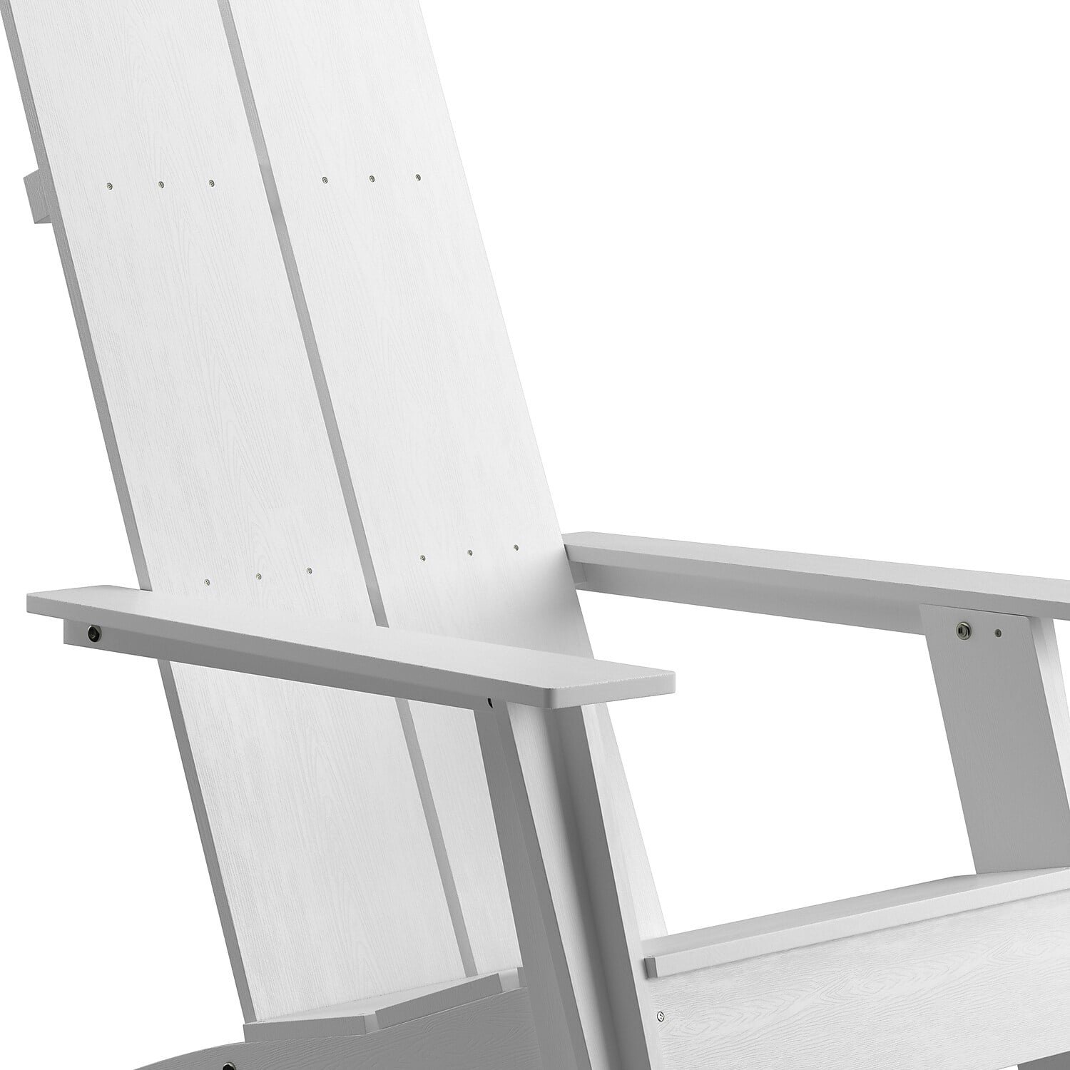 Flash Furniture Sawyer Poly Resin Wood Adirondack Chair - White