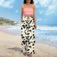 thumbnail image 2 of Jxximdong Palazzo Pants for Women, Petite High Waist Wide Leg Summer Beach Vacation Pants Boho Casual Palazzo Trousers, Beige Womens Casual Trousers, 2 of 7