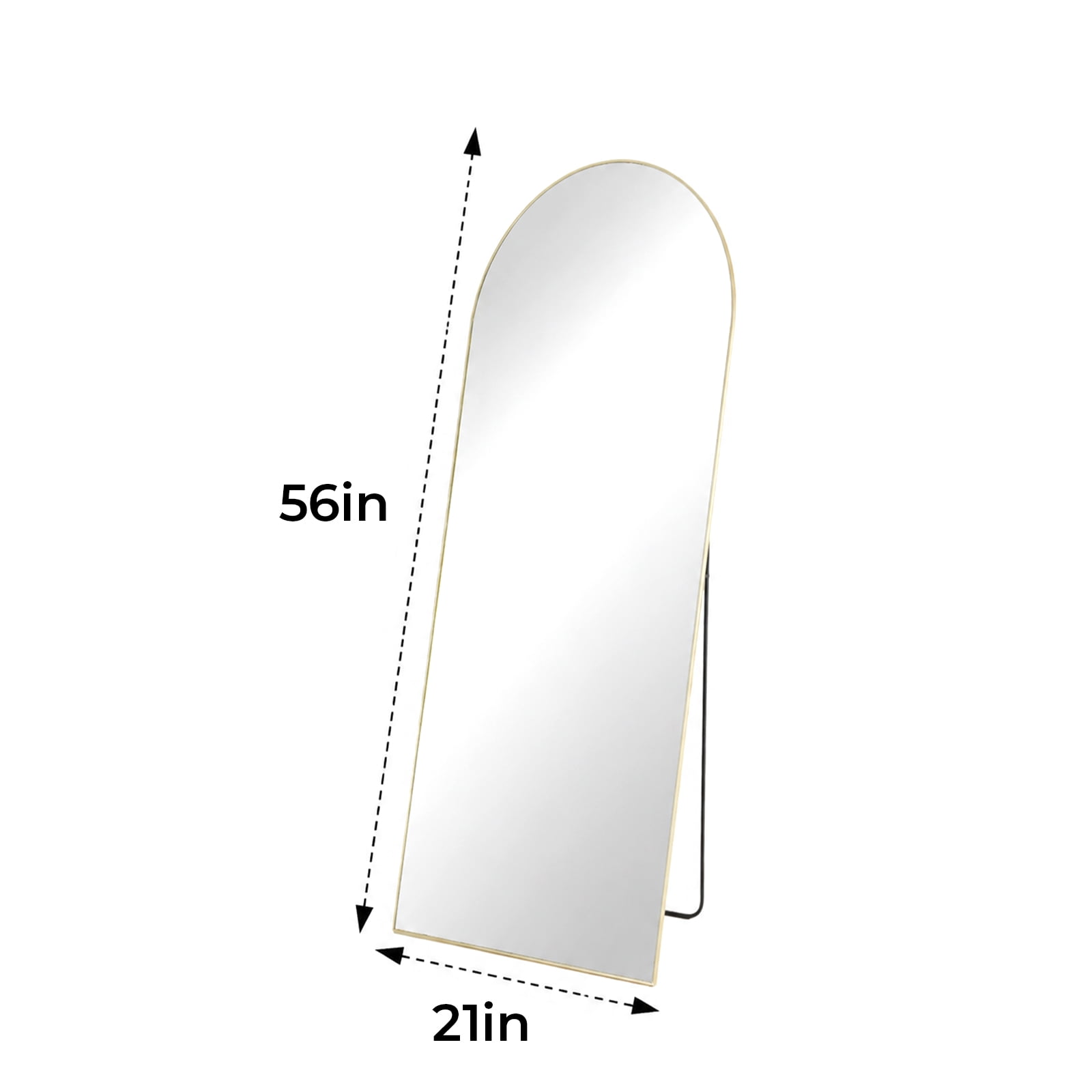 Alvantor Arched Full Length Mirror Wall Mounted/Floor Mirror Aluminum Alloy Frame Full Body Mirrors for Bathroom Living Room Bedroom and Entryway