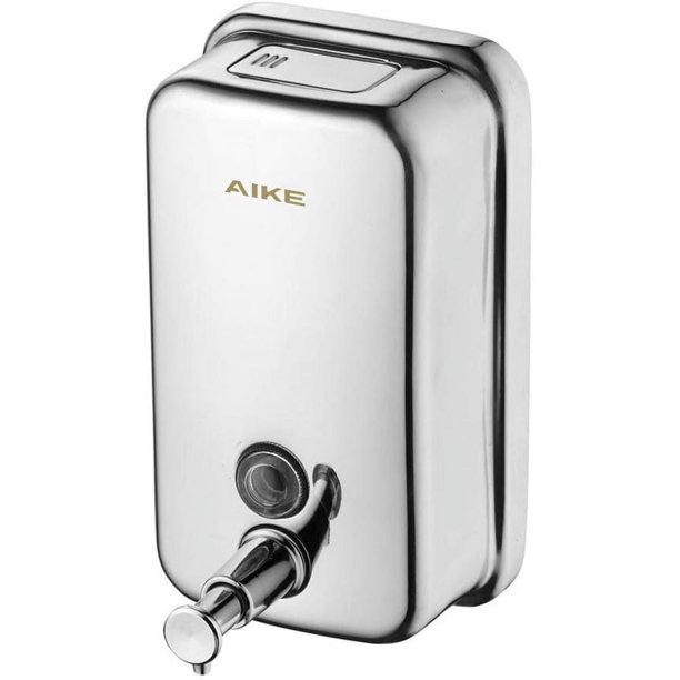 Dispensador de jabón profesional de acero inoxidable, tecnología antifugas que garantiza un funcionamiento limpio, el acero inoxidable pulido agrega elegancia industrial, gran capacidad de 500 ml,