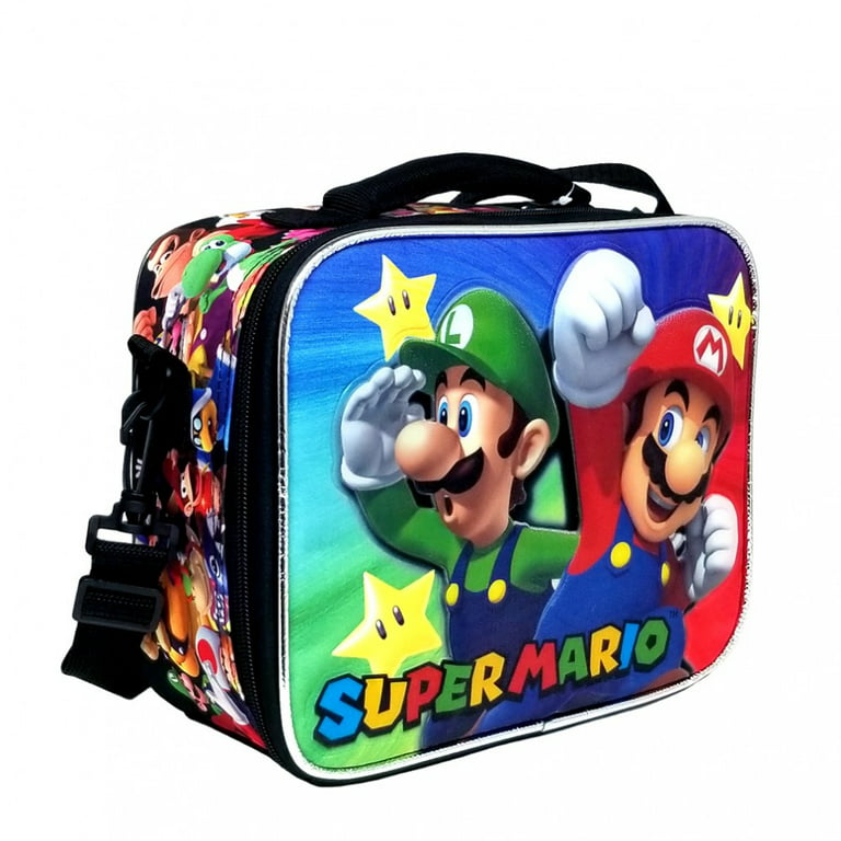 Super Mario Brothers+Friends 9.5 Insulated Lunch Bag Lunchbox!Brand  New!RARE!!