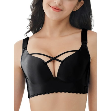 

Unique Bargains Women s Plus Size Wireless Full Coverage Figure Wirefree Bra