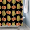 thumbnail image 5 of Tchckioa Harvest Pumpkin Shower Curtain for Bathroom,Waterproof Hooks Bath Curtain,Black,72x72, 5 of 6