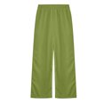 thumbnail image 6 of DeHolifer Girls Pants Elastic Waisted Solid Color Wide Leg Casual Loose Comfy Sweat Pants Long Trousers,5 Years, 6 of 7