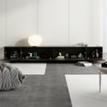 thumbnail image 2 of KULAGAGA Modern 95.1" TV Stand with 4 Flip-Down Storage Drawers, Dark Brown Media Console for Entertainment, 2 of 8