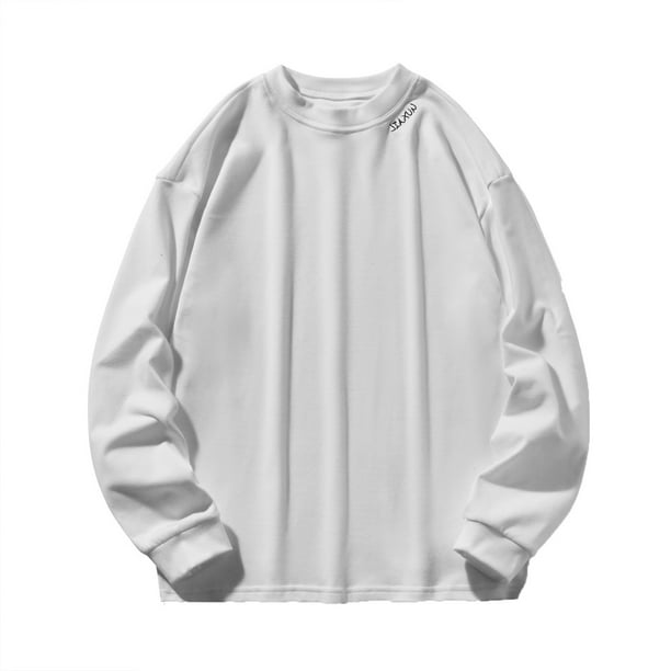 pstuiky manga larga para hombre, Sudadera deportiva con capucha de manga larga y cuello redondo con bordado suave para hombre Tops de hombre xxl