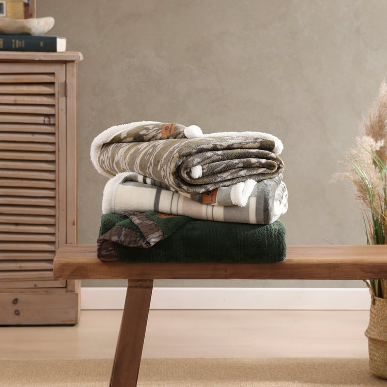 Mossy Oak Jacquard Sherpa Throw, 50”x60”, Green Forest - Walmart.com
