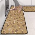 thumbnail image 2 of Kitchen Rugs Sets Of 2,Brown Christmas Pattern Anti Fatigue Kitchen Mat Rugs Non Slip Washable,Decorative Kitchen Floor Mats for Kitchen,Sink,Laundry,17"x47"+17"x47", 2 of 5