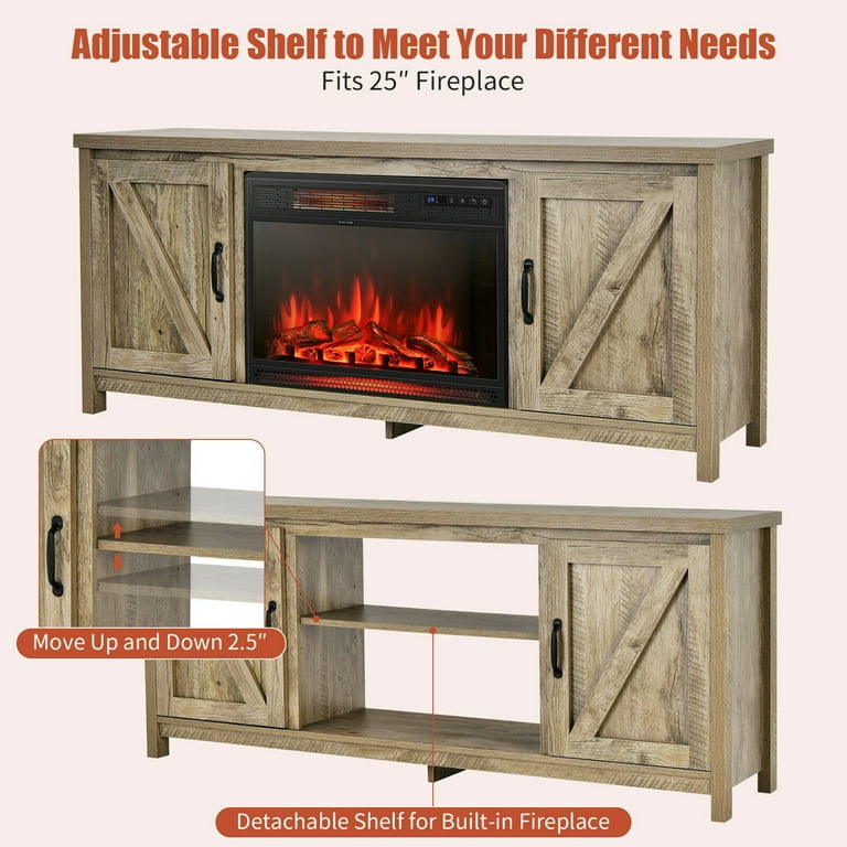 Bellaby Whitewash Electric Fireplace TV Stand Slumberland, 49 OFF