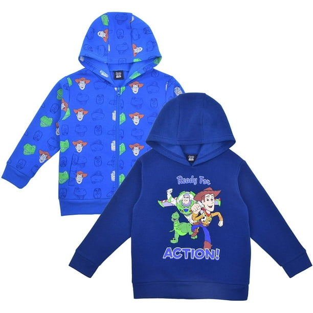Disney Toy Story Boy's 2Piece Zip Up Hoodie and Hooded Sweatshirt Set