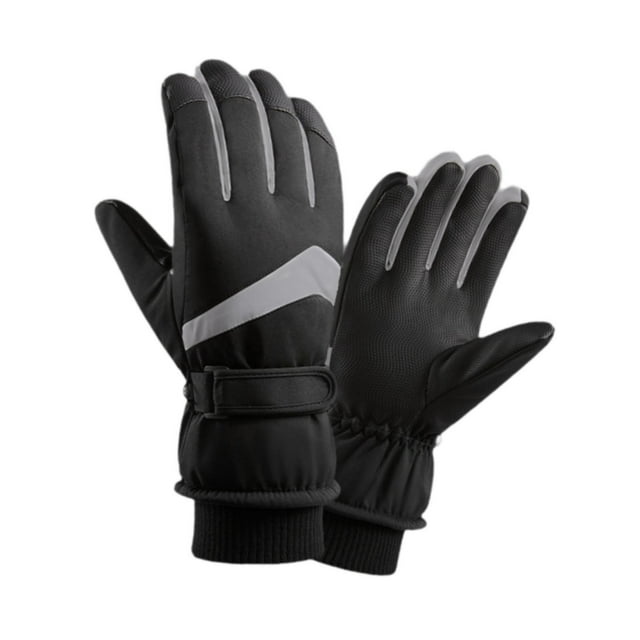 Guantes cálidos de invierno shamjiam Guantes térmicos para deportes al aire libre Negro