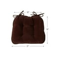 thumbnail image 3 of Greendale Home Fashions Indoor Reversible Corduroy Chair Pad (2-Pack), Bitter, 3 of 6